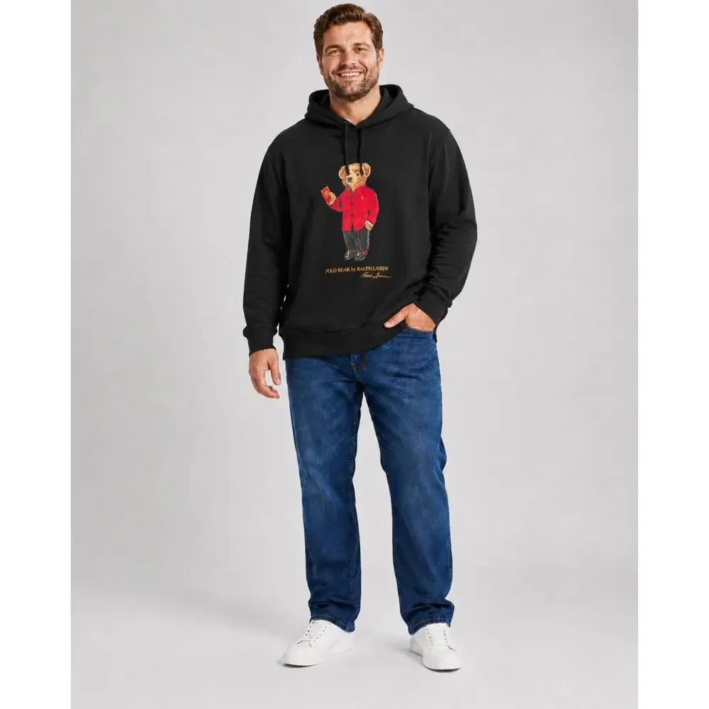 POLO RALPH LAUREN Lunar New Year Polo Bear Hoodie Size 2XLT Black NEW $188